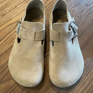 Birkenstock London Suede Leather in Taupe Size EU 37